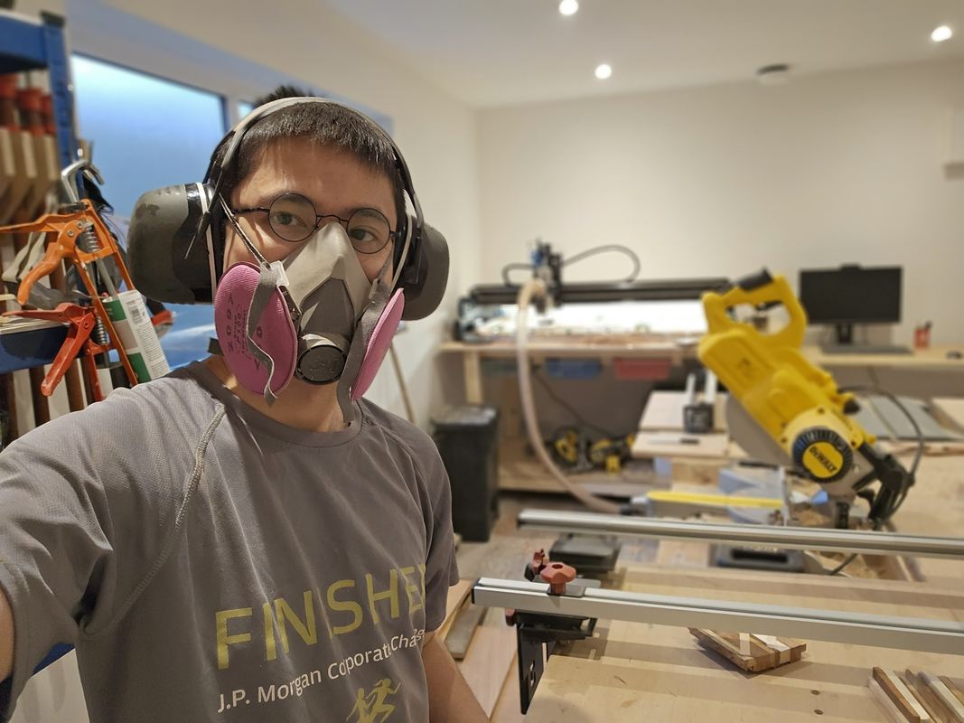 Tim's wood machining workshop.